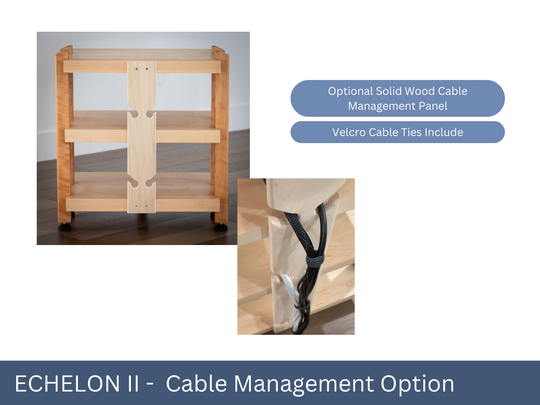 ECHELON II Audio Rack – Maple Shelves with Cherry Legs