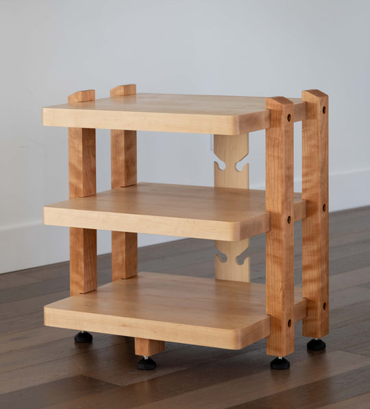 ECHELON II Audio Rack – Maple Shelves with Cherry Legs