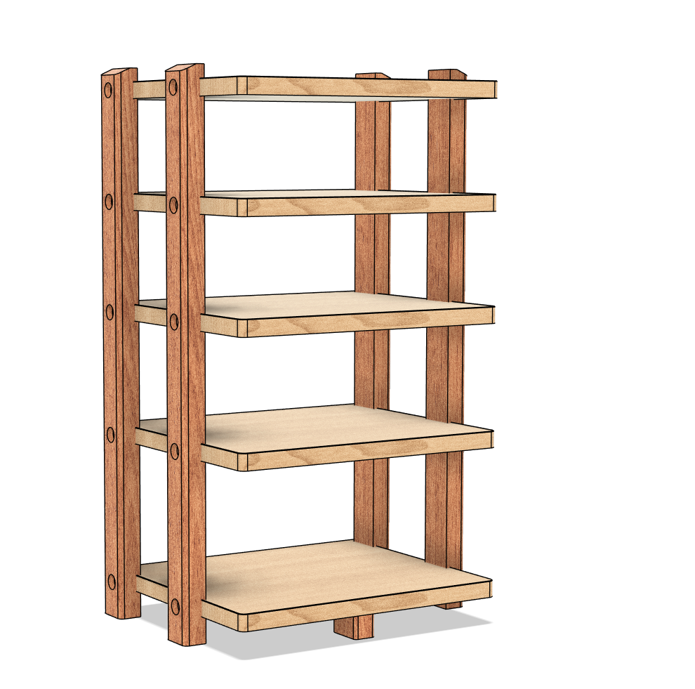 Reserved for Customer: 5-Shelf ECHELON I Audio Rack - Maple