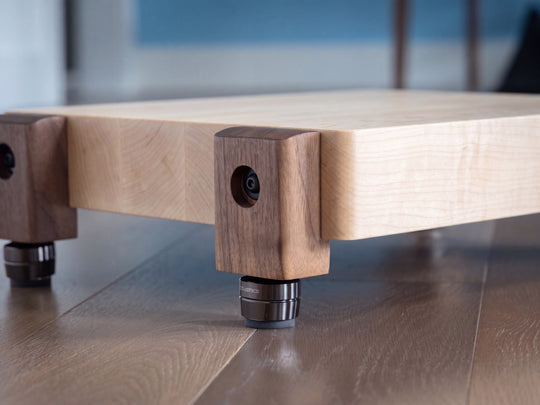 TERRA HD 3" Thick Audio Platform with IsoAcoustics Feet - Maple