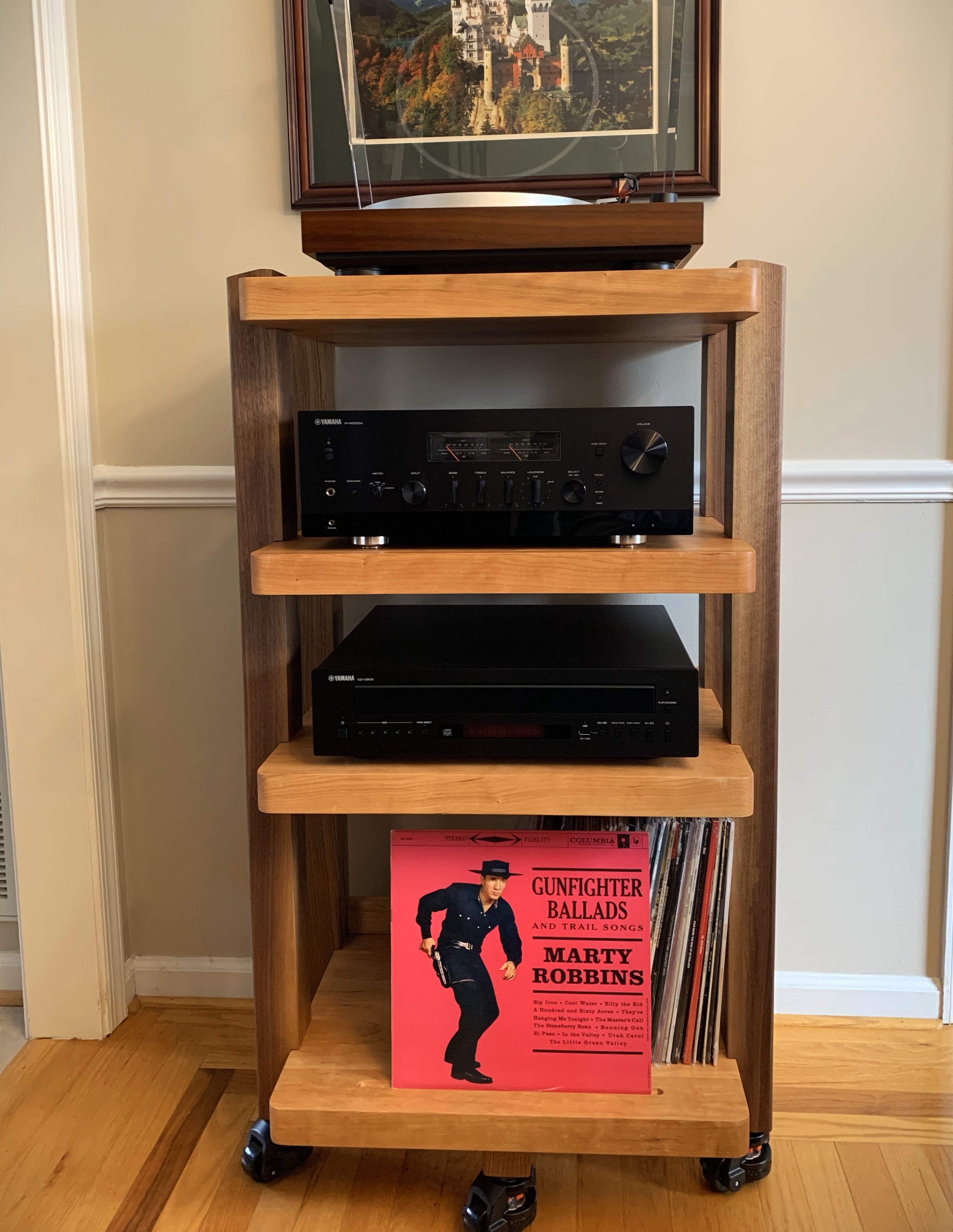 ECHELON II Audio Rack with Album Storage – Deep Lake Audio