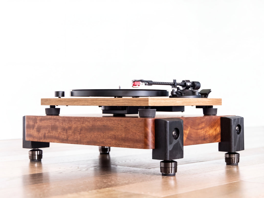 TERRA HD 3" Thick Audio Platform with IsoAcoustics Feet - Sapele