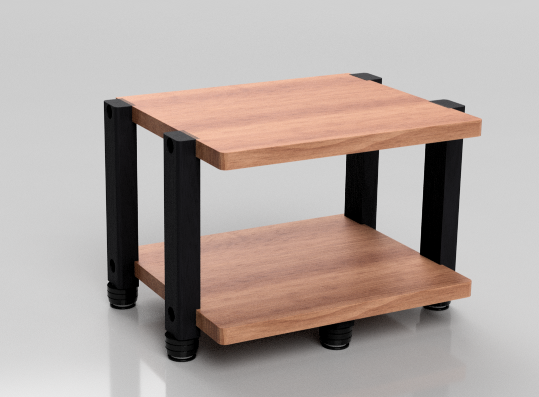 Reserved for Customer: 2-Shelf ECHELON II Audio Rack in Sapele