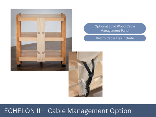 ECHELON II Audio Rack – Maple Shelves and Cherry Legs