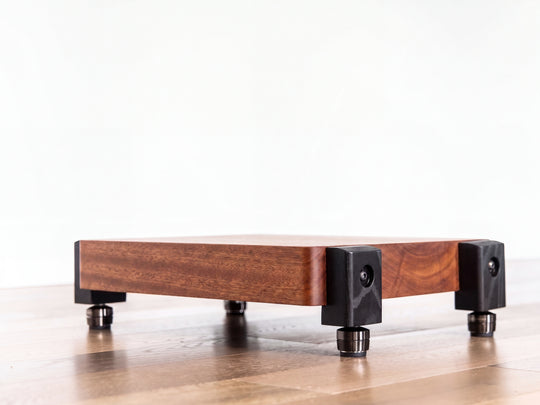 TERRA HD 3" Thick Audio Platform with IsoAcoustics Feet - Sapele