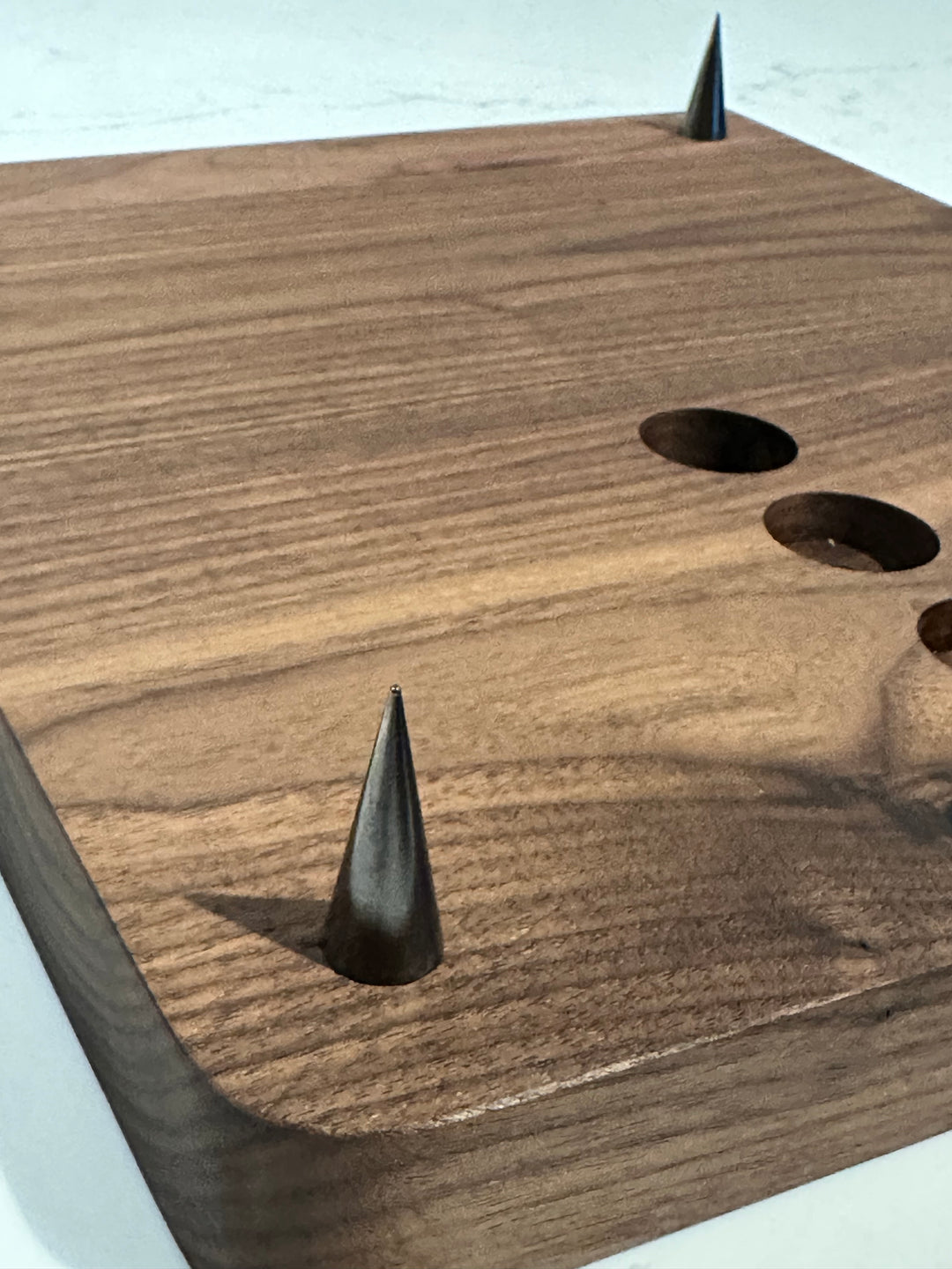 STRATUS Hardwood Walnut with Wenge Inlay Speaker Stands