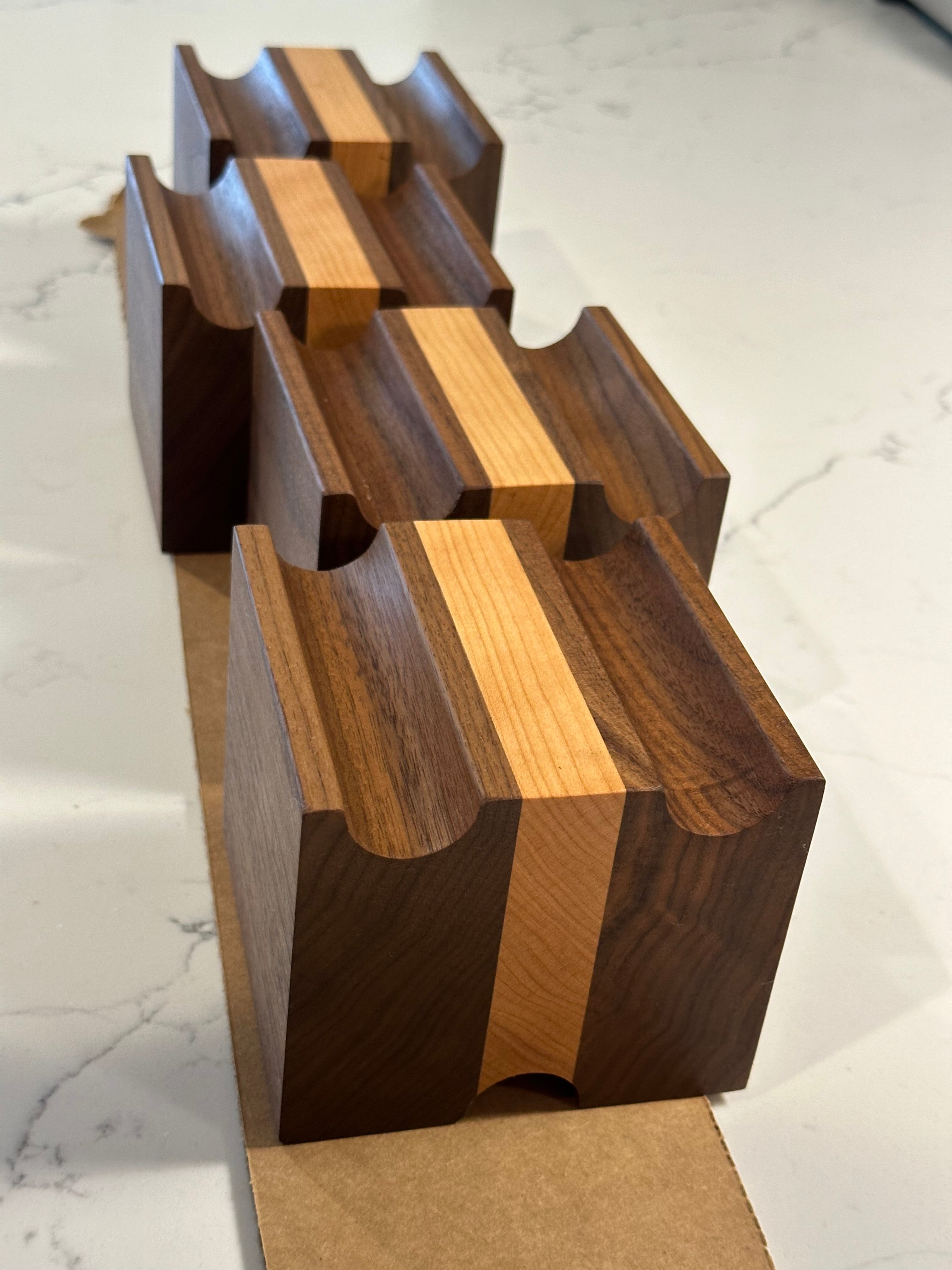 X-Large 2-sided Walnut Cable Riser - Set of 2 – Deep Lake Audio