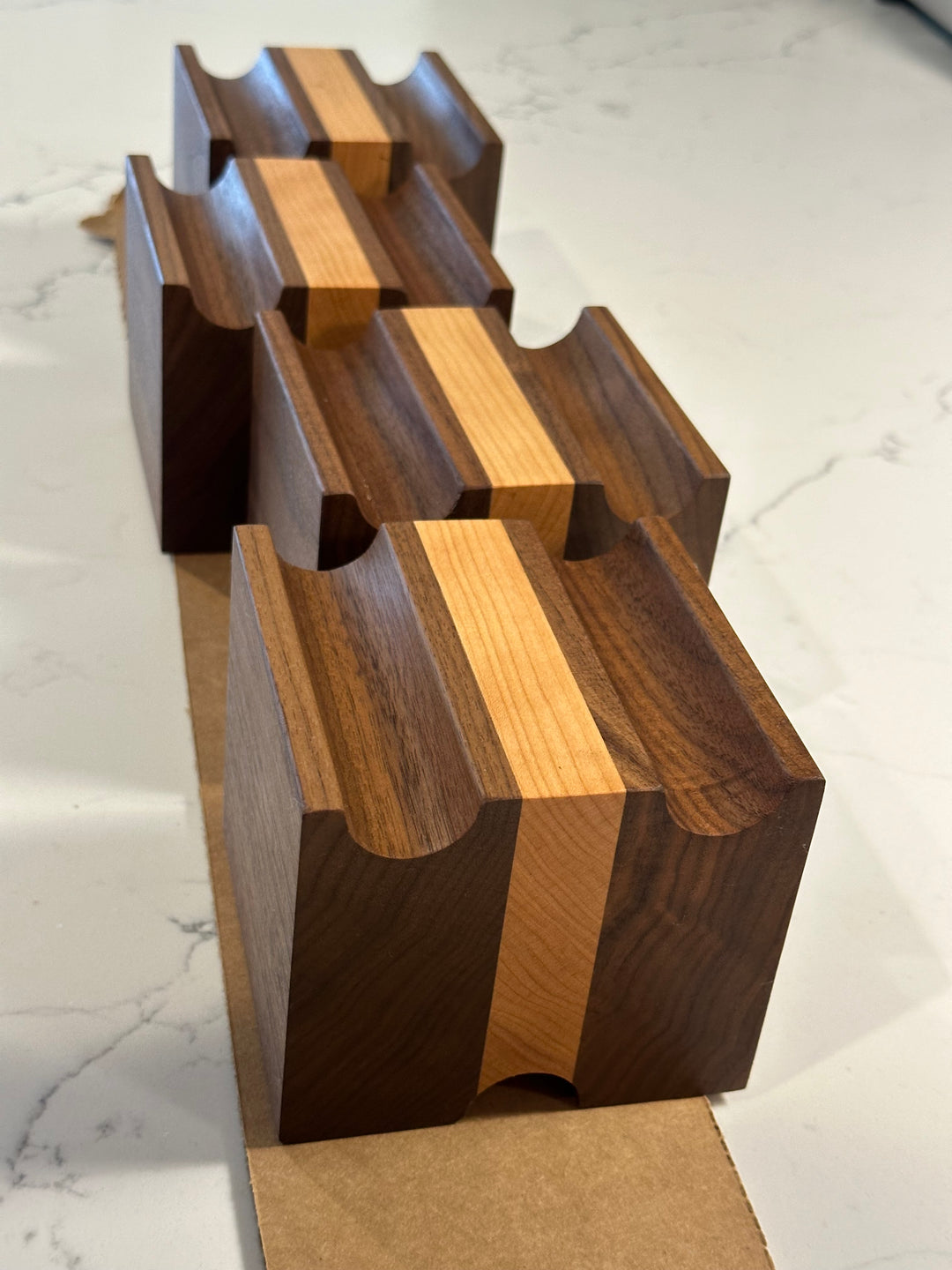Timber Cable Riser X-Large 2-sided Walnut Cable Riser - Set of 2 – Deep Lake Audio