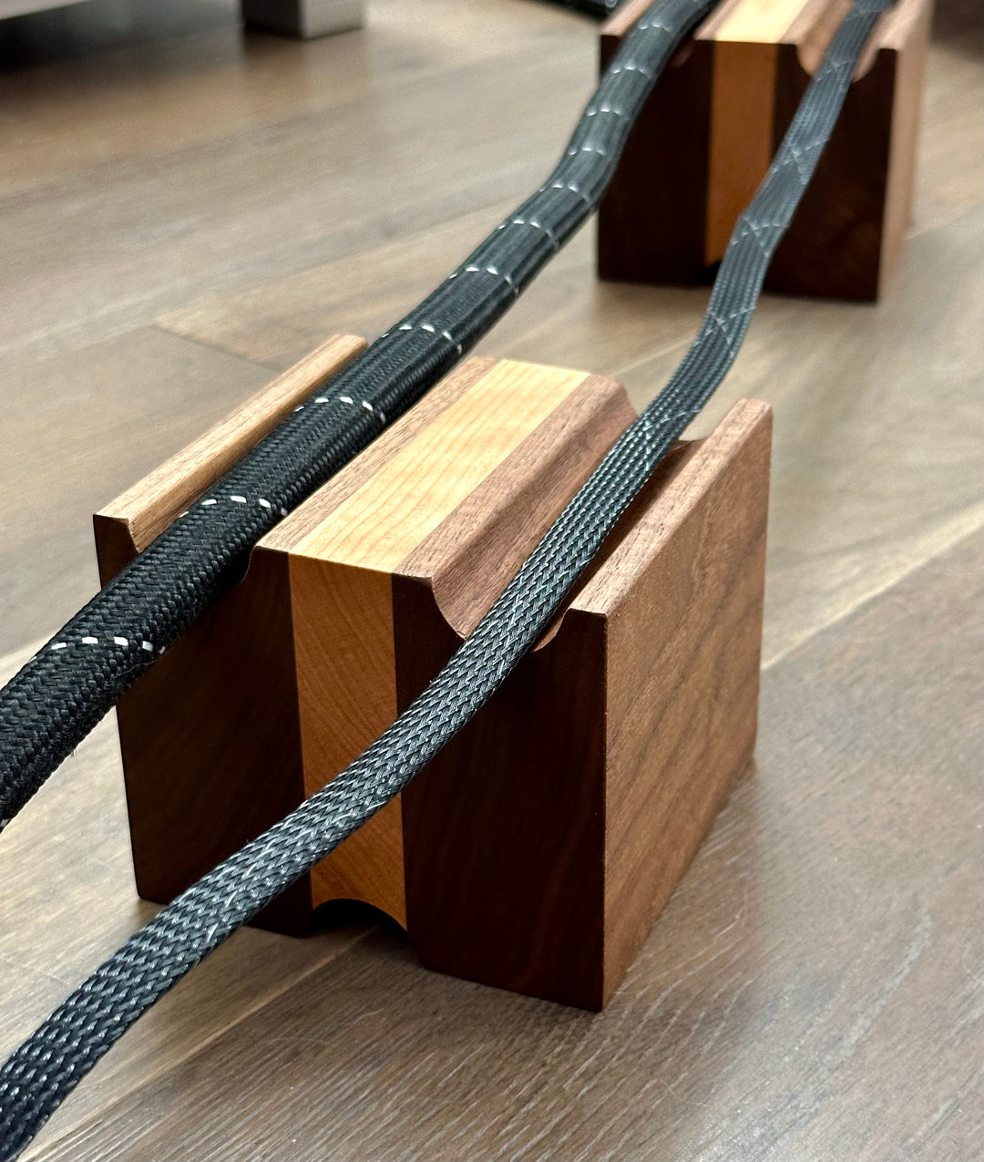 Timber Cable Riser X-Large 2-sided Walnut Cable Riser - Set of 2 – Deep Lake Audio