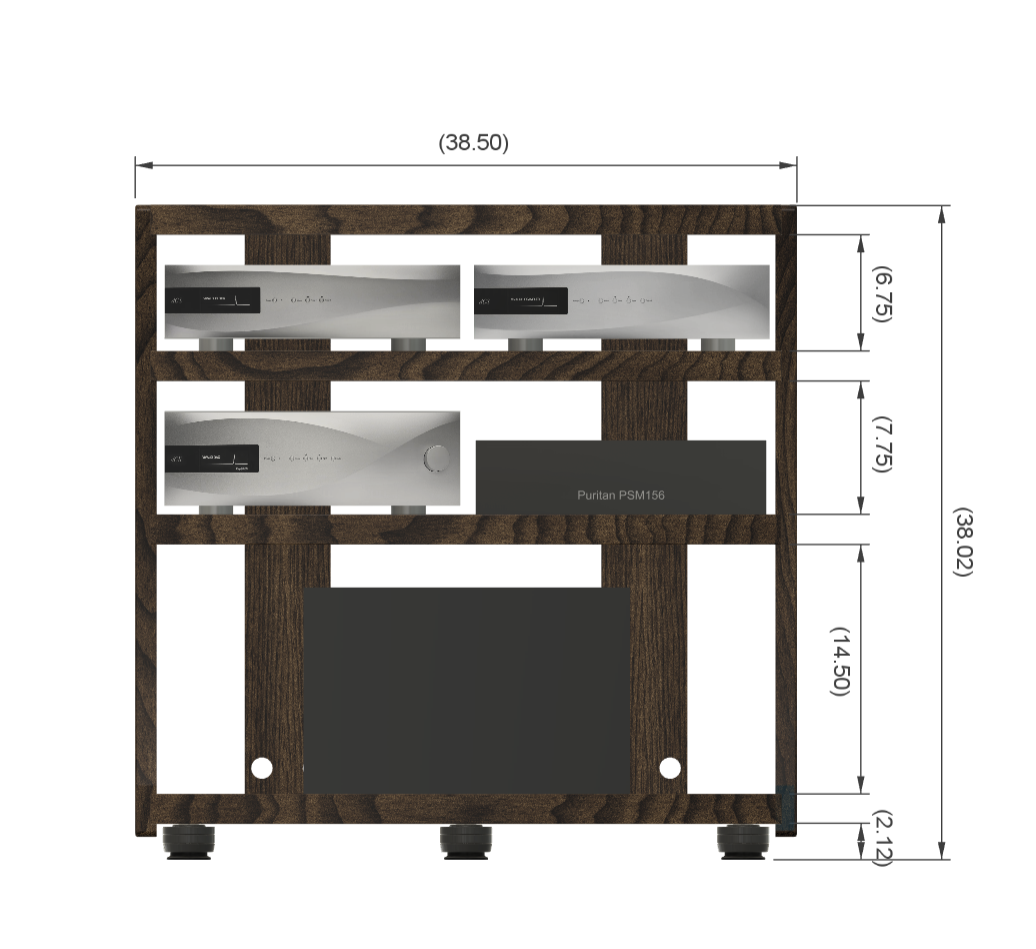 Reserved: 4-Shelf 36-inch CONTOUR Audio Rack