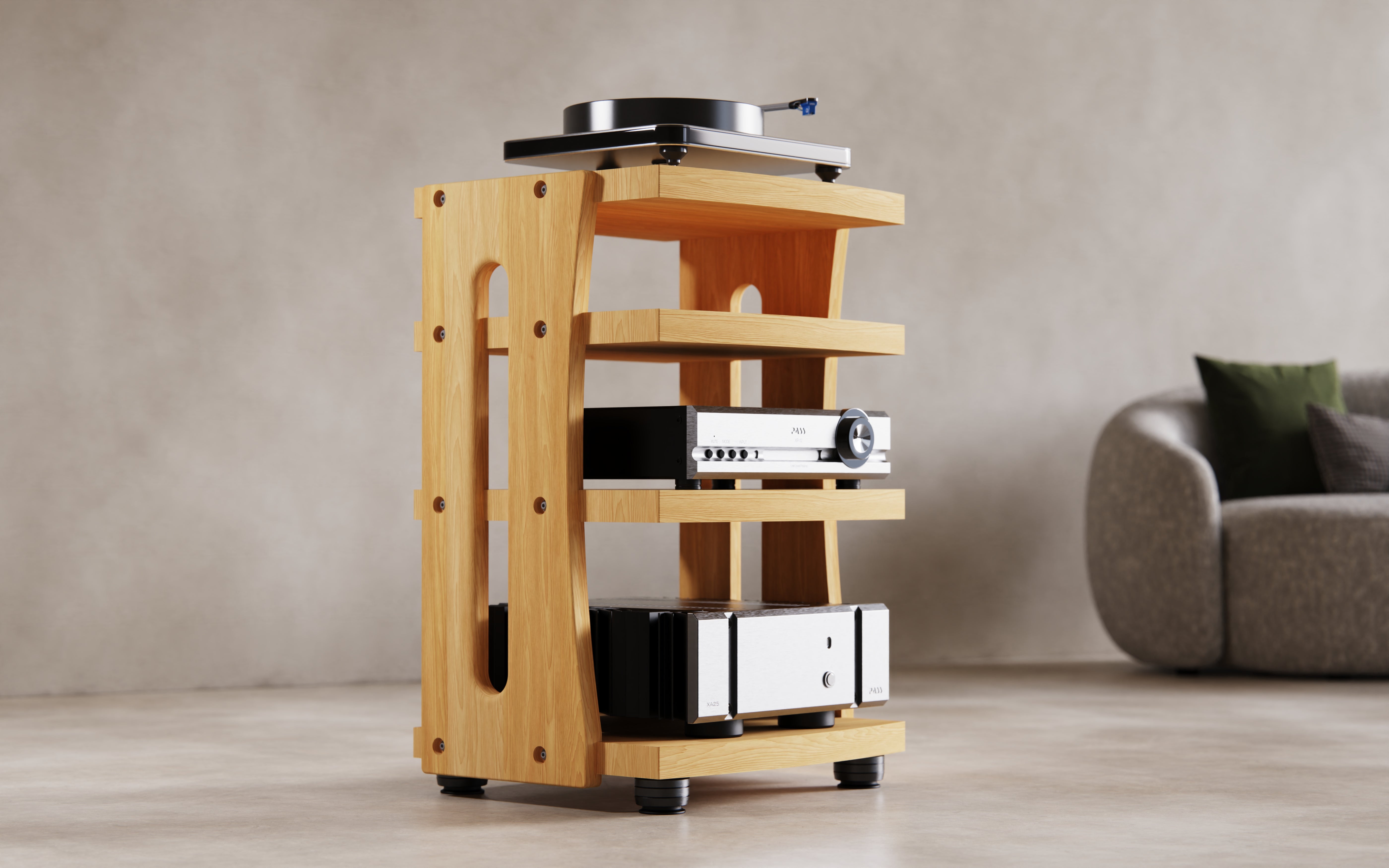 CONTOUR Audio Rack - Maple – Deep Lake Audio