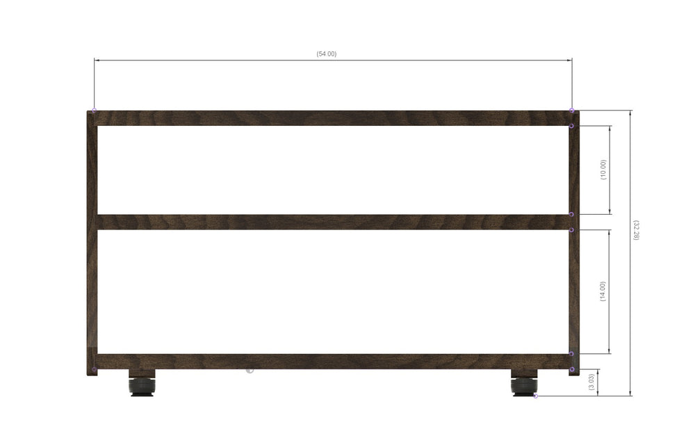 Reserved for Customer: 3-Shelf 54-inch CONTOUR Audio Rack