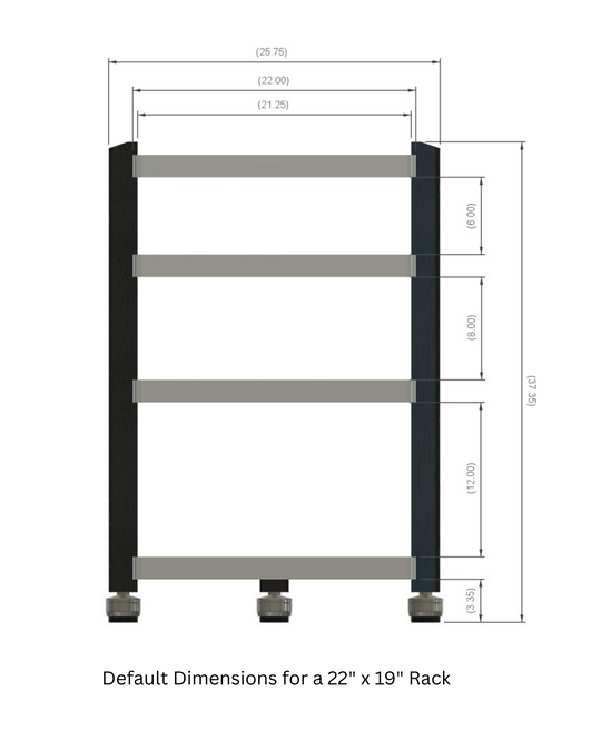 ECHELON HD Audio Rack in Walnut with IsoAcoustic GAIA-TITAN Feet