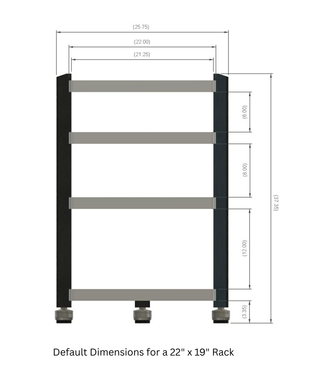 ECHELON HD Audio Rack – Cherry Shelves & Walnut Legs