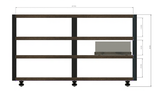 Reserved for Customer: 4-Shelf 62-inch ECHELON HD Audio Rack
