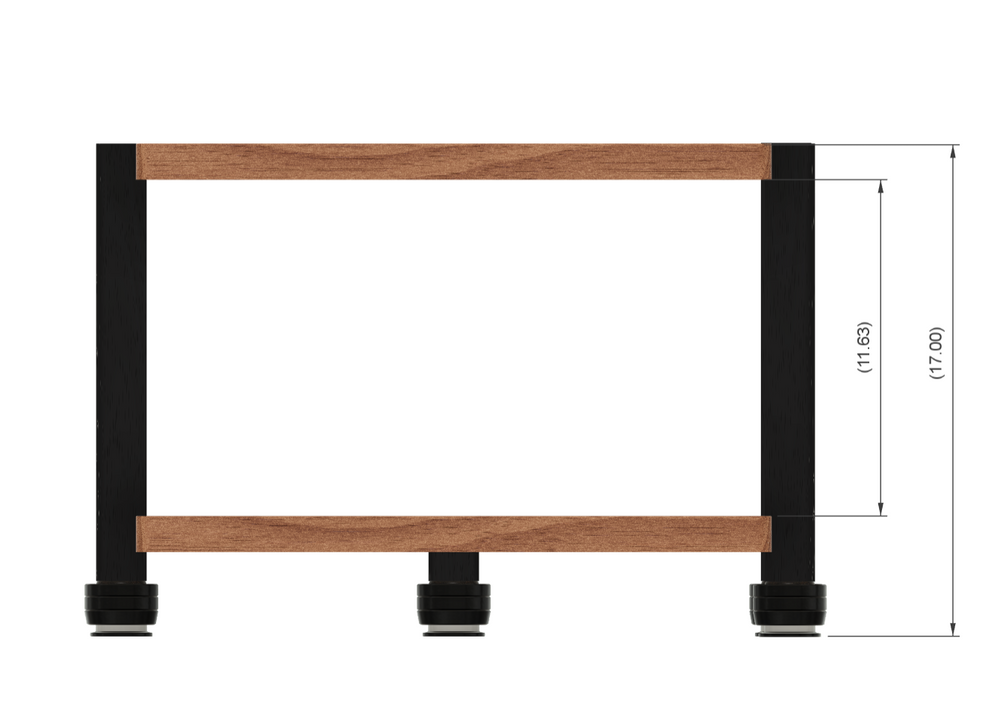 Reserved for Customer: 2-Shelf ECHELON II Audio Rack in Sapele