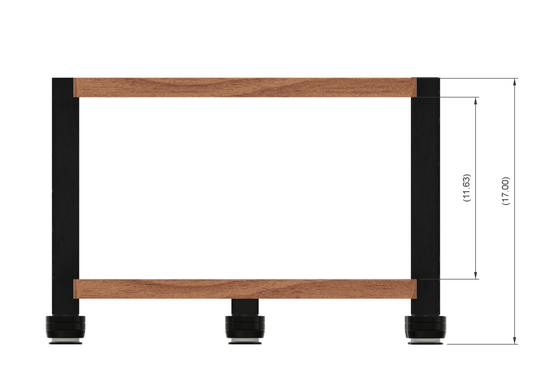 Reserved for Customer: 2-Shelf ECHELON II Audio Rack in Sapele