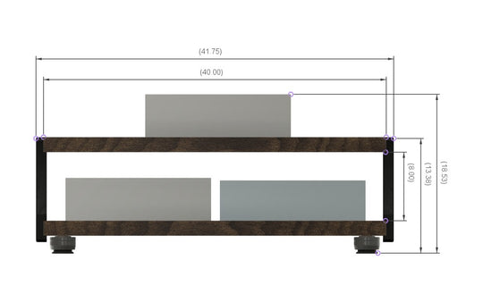 Reserved for Customer: 2-Shelf 40-inch CONTOUR Audio Rack in Walnut