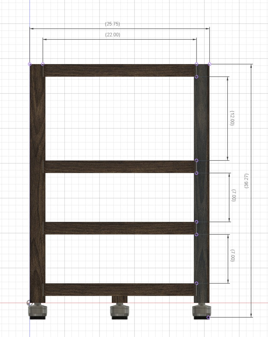 Reserved for Customer: 4-Shelf ECHELON HD in Walnut