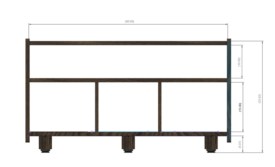 Reserved for Customer: 3-Shelf Custom Cabinet