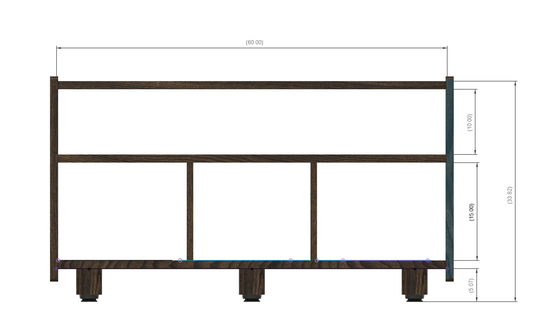 Reserved for Customer: 3-Shelf Custom Cabinet