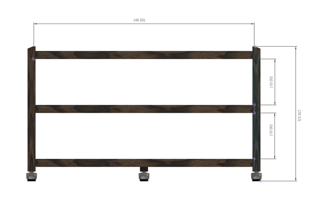 Reserved for Customer: 3-Shelf 48" ECHELON II Audio Rack in Walnut