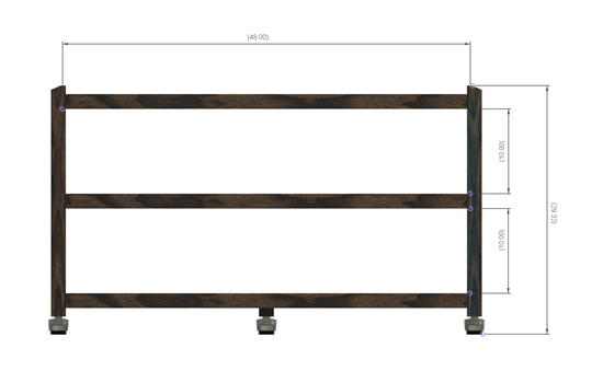 Reserved for Customer: 3-Shelf 48" ECHELON II Audio Rack in Walnut