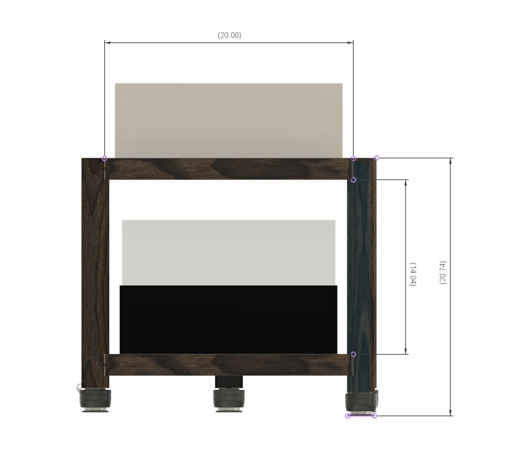 Reserved for Customer: 2-Shelf ECHELON HD Audio Rack in White Oak
