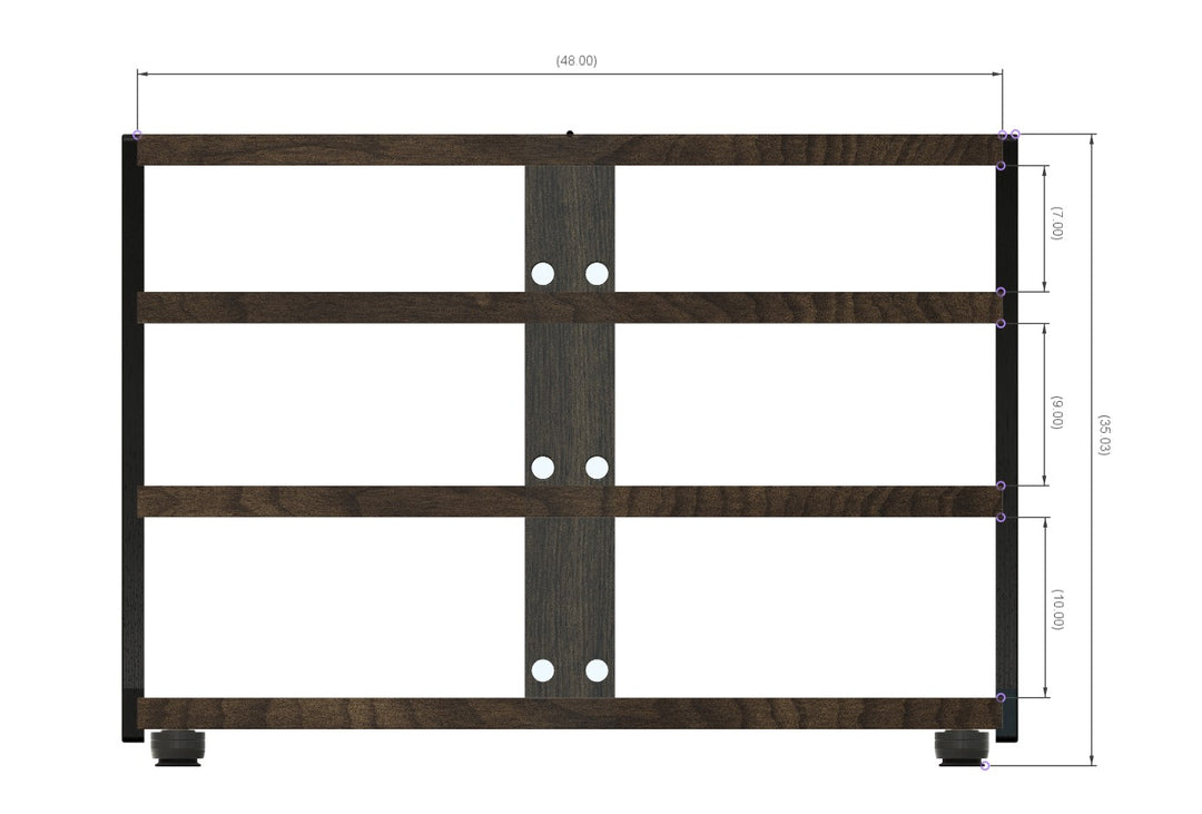 Reserved for Customer: 4-Shelf 48-inch CONTOUR Audio Rack