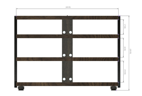 Reserved for Customer: 4-Shelf 48-inch CONTOUR Audio Rack