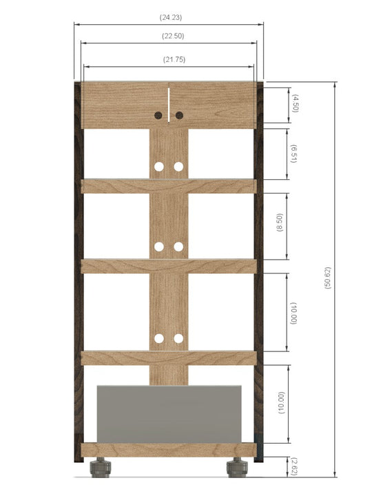 Reserved for Customer: 5-Shelf CONTOUR Audio Rack
