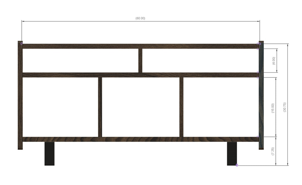 Reserved for Customer: Walnut Media Cabinet