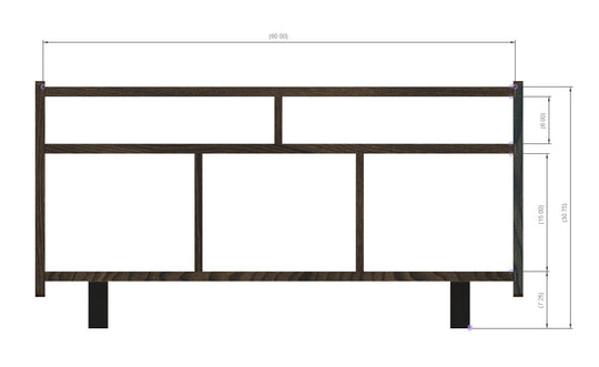 Reserved for Customer: Walnut Media Cabinet