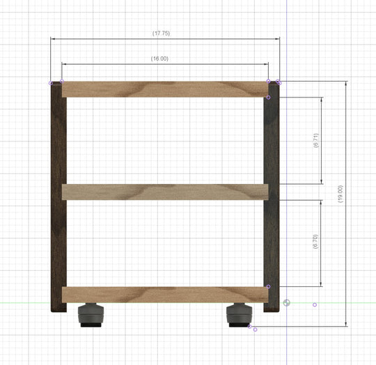 Reserved for Customer: 3-Shelf CONTOUR Audio Rack in Sapele