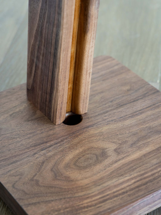 STRATUS Hardwood Walnut with Wenge Inlay Speaker Stands