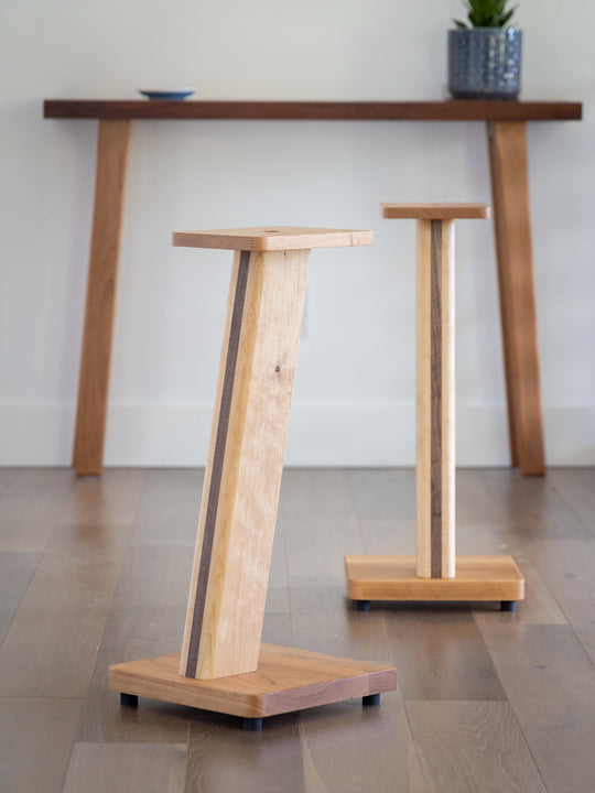 STRATUS Hardwood Cherry with Walnut Inlay Speaker Stands (2)