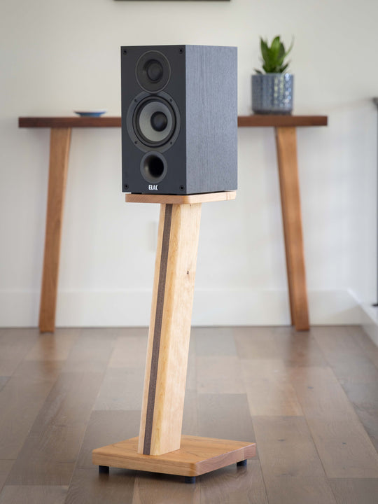 STRATUS Hardwood Cherry with Walnut Inlay Speaker Stands (2)