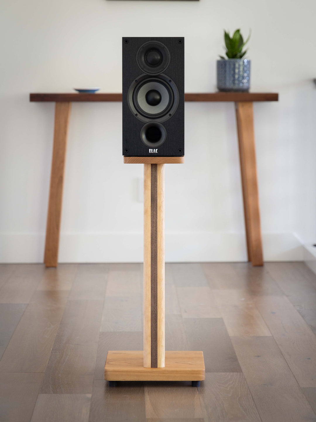 STRATUS Hardwood Cherry with Walnut Inlay Speaker Stands (2)