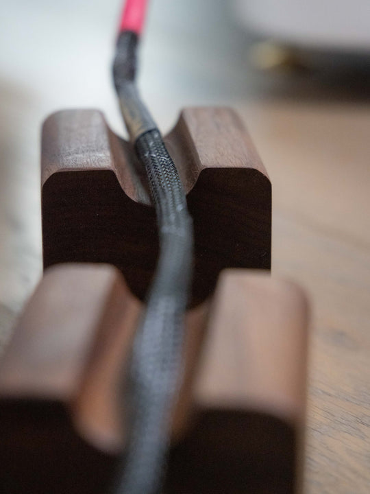 Solid Hardwood Walnut Cable Risers - Set of 2