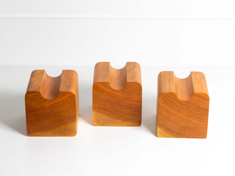 Solid Hardwood Cherry Cable Risers- Set of 3