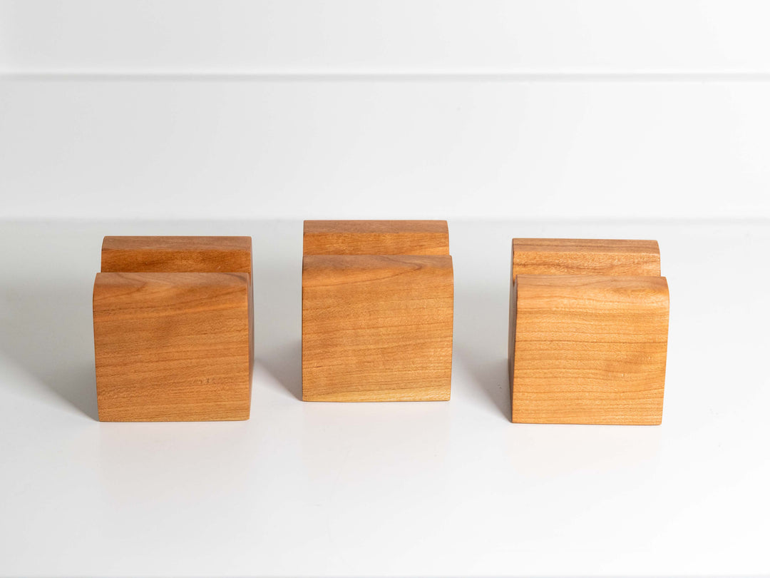 Timber Cable Riser Solid Hardwood Cherry Cable Risers- Set of 3 – Deep Lake Audio