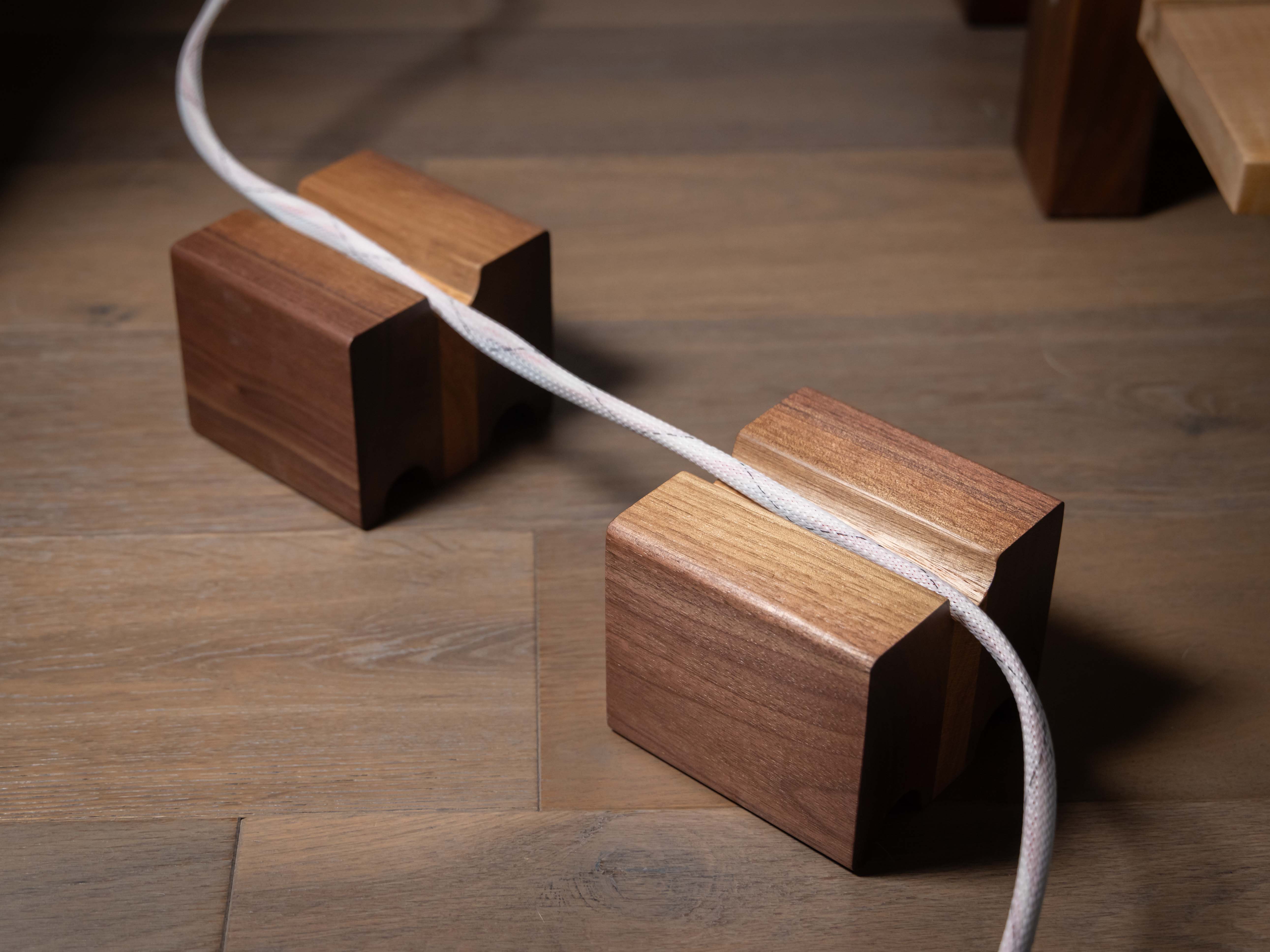 X-Large 2-sided Walnut Cable Riser - Set of 2 – Deep Lake Audio