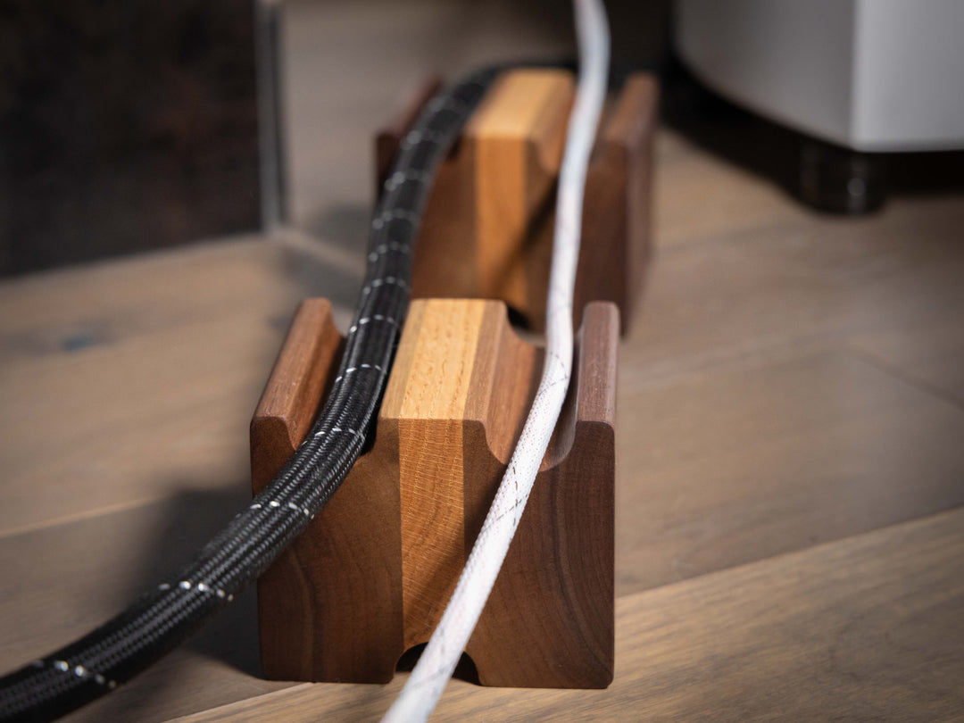 X-Large 2-sided Walnut Cable Riser - Set of 2 – Deep Lake Audio