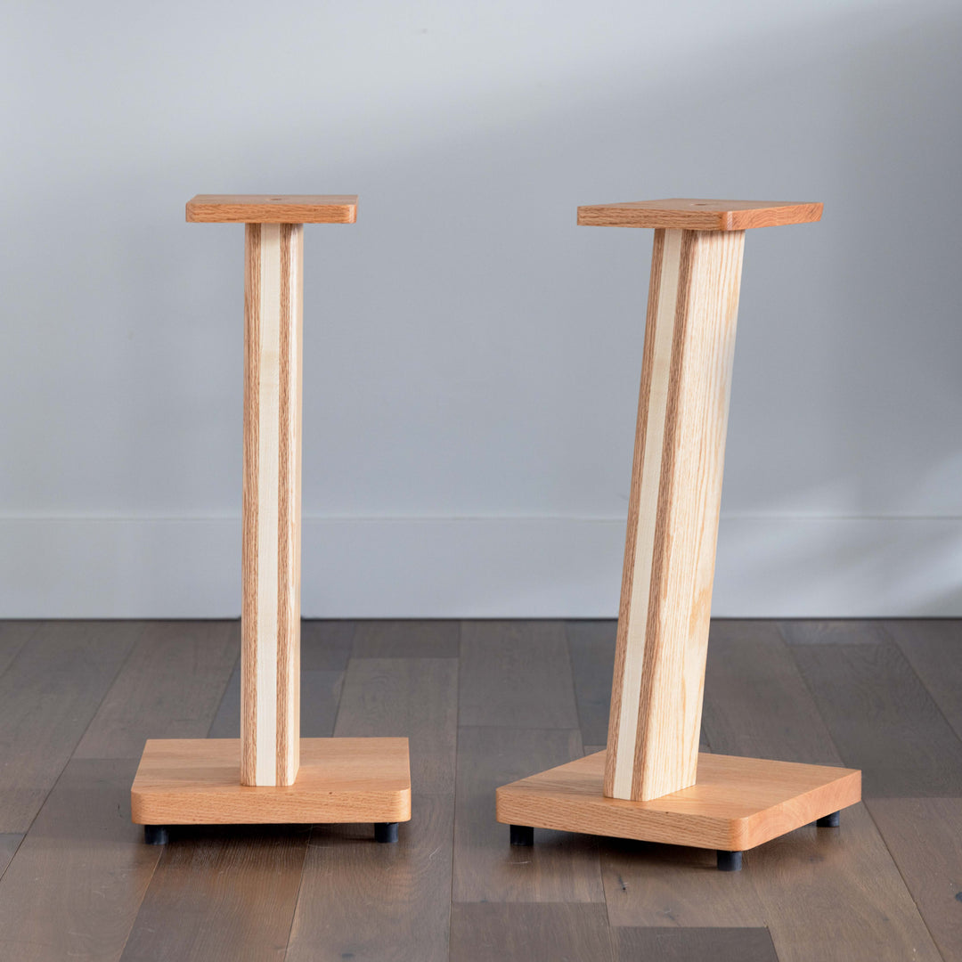 STRATUS Hardwood Red Oak Speaker Stands (2)