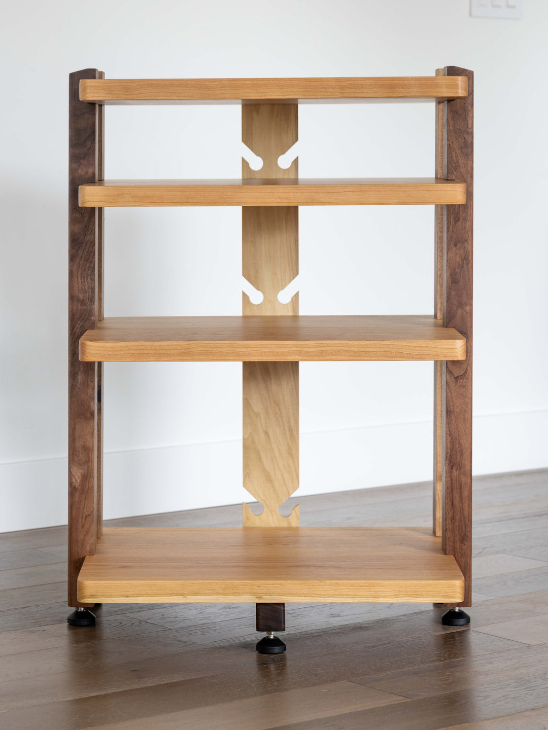 ECHELON I Audio Rack – Cherry Shelves & Walnut Legs