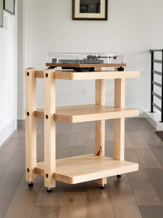 ECHELON II Audio Rack – Maple Shelves and Maple Legs