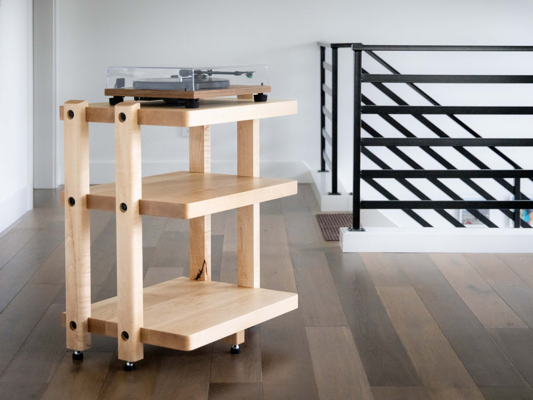 ECHELON II Audio Rack – Maple Shelves and Maple Legs