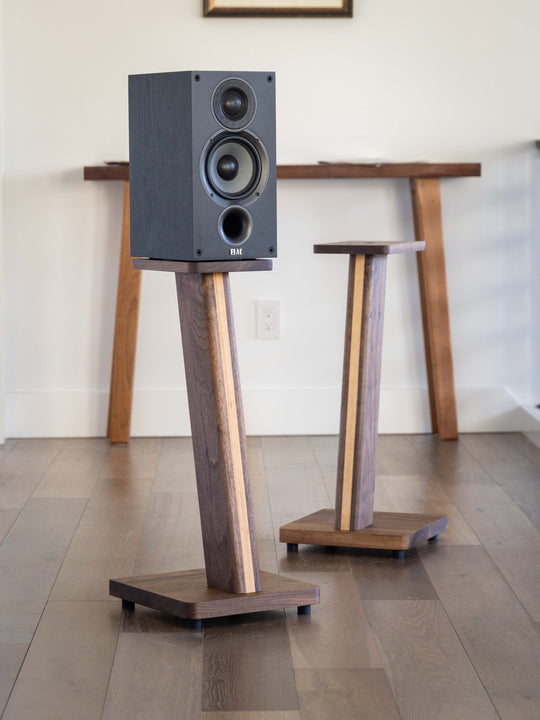 STRATUS Hardwood Walnut Speaker Stands (2)