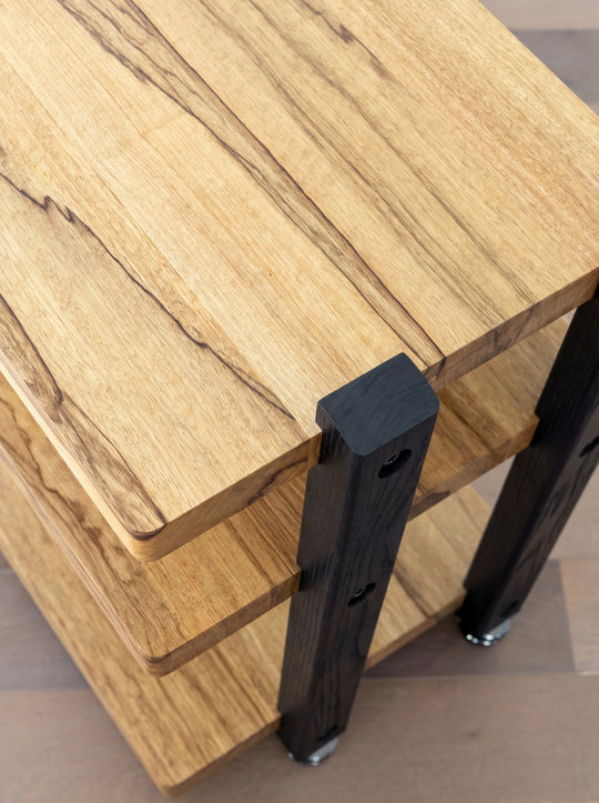 ECHELON II Audio Rack – Black Limba with Black Ash Legs