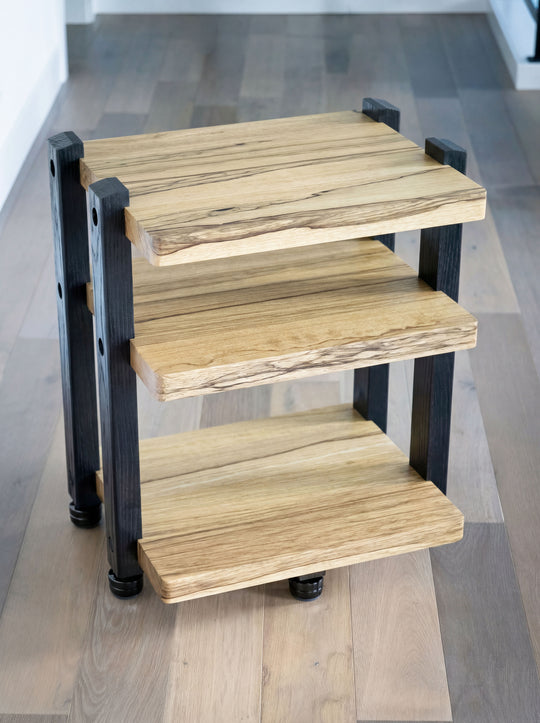 ECHELON II Audio Rack – Black Limba with Black Ash Legs
